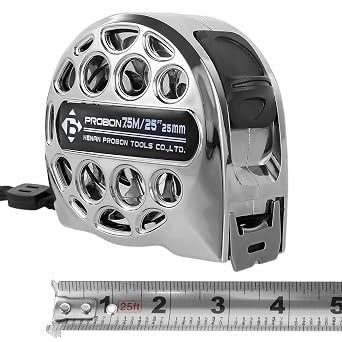 Stainless Steel Retractable Measuring Tape Easy Read Measuring Tape Tape Measure with Double-Sided Scale Waterproof Tape Measure for Household Agricultural Industrial Woodworking 25 ft