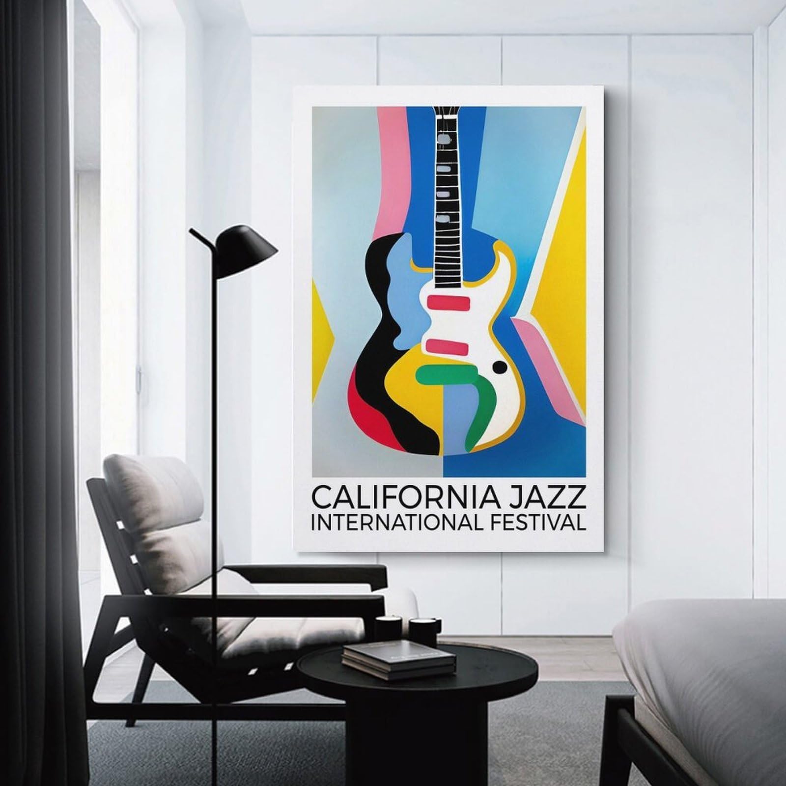 Junmoney California Jazz Festival Decorative Canvas Print, 20x30inch(50x75cm), for Study, Office Or Focused Interiors, Canvas Wall Decor for Creative Rooms