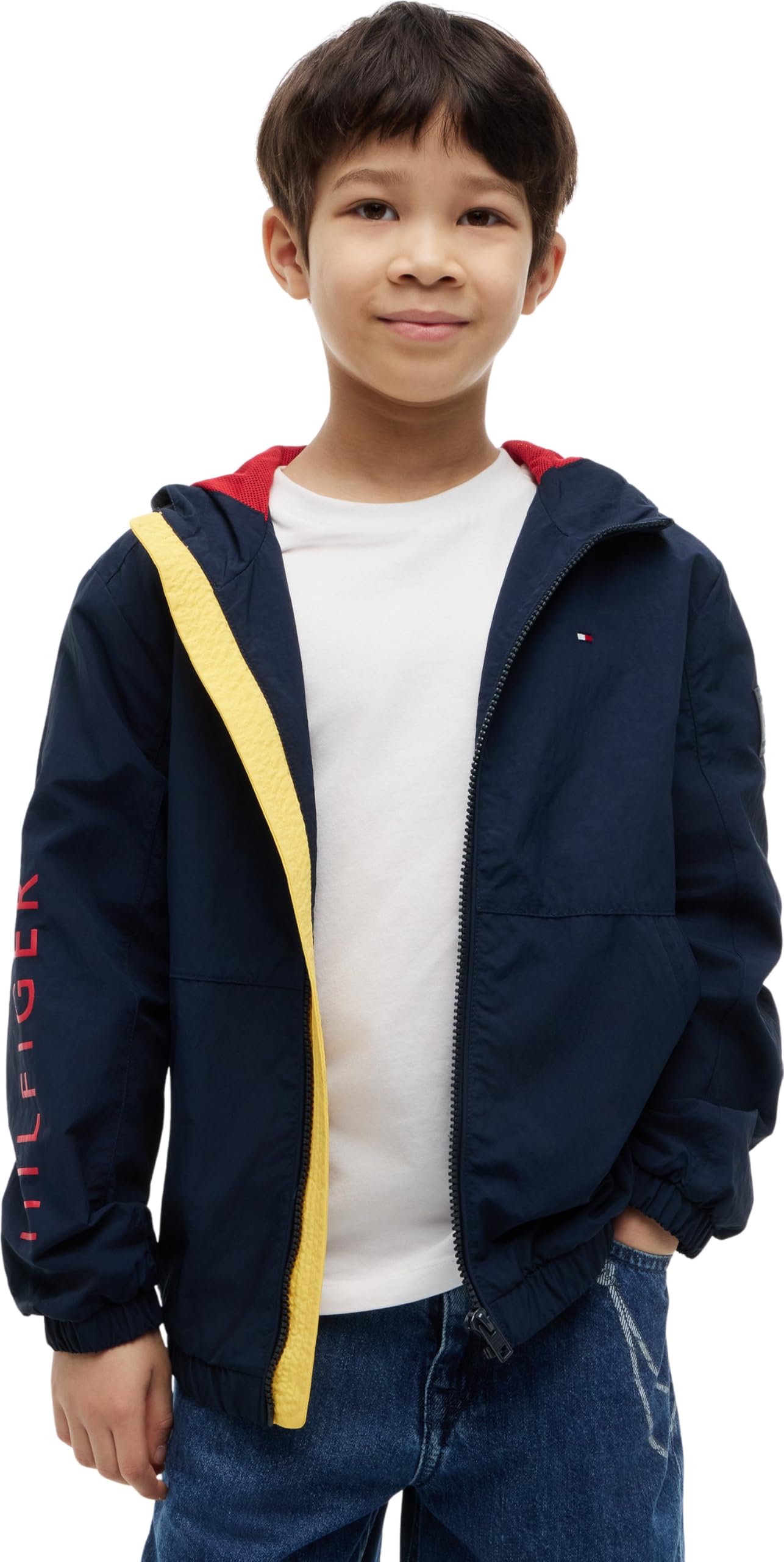 Tommy Hilfiger Windbreaker Graphic Jacket Kb0kb10587 Chaqueta cortavientos Niños