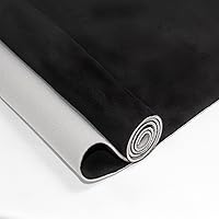 Black Suede Headliner Fabric with 3mm Foam Backing, 96x60 Inch - Durable SUV Truck RV Car Roof Liner Repair Material by TuhooMall