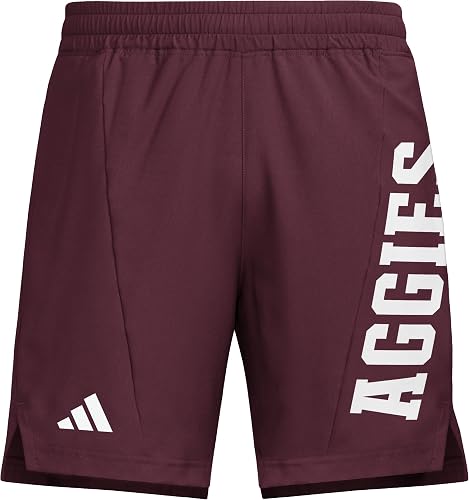 adidas Men's D4T WovenTexas A&M University Shorts, Team Maroon/Texas A&M, Small/
