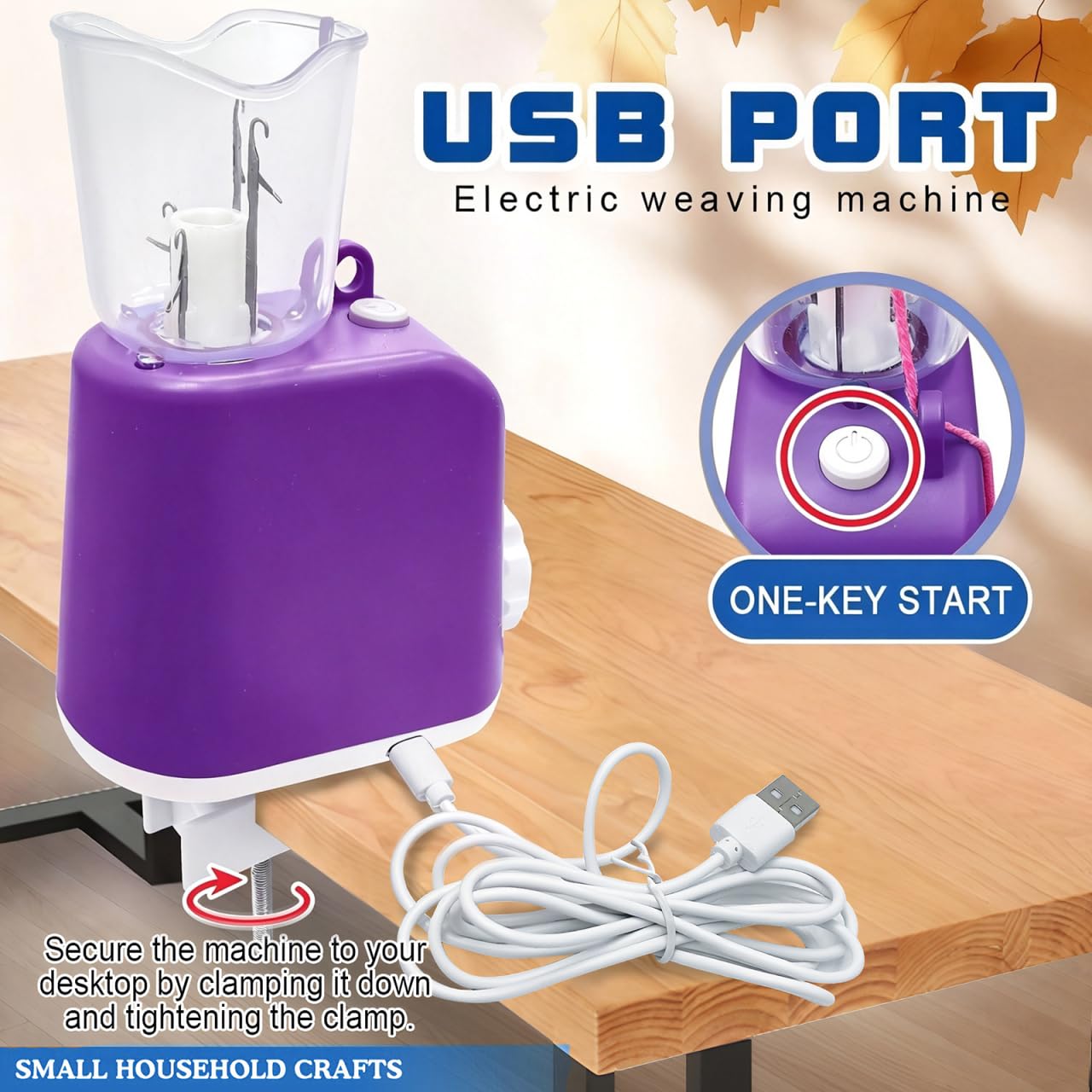 Abaodam Machine à tricoter électrique I-Cord pour bricolage artisanat