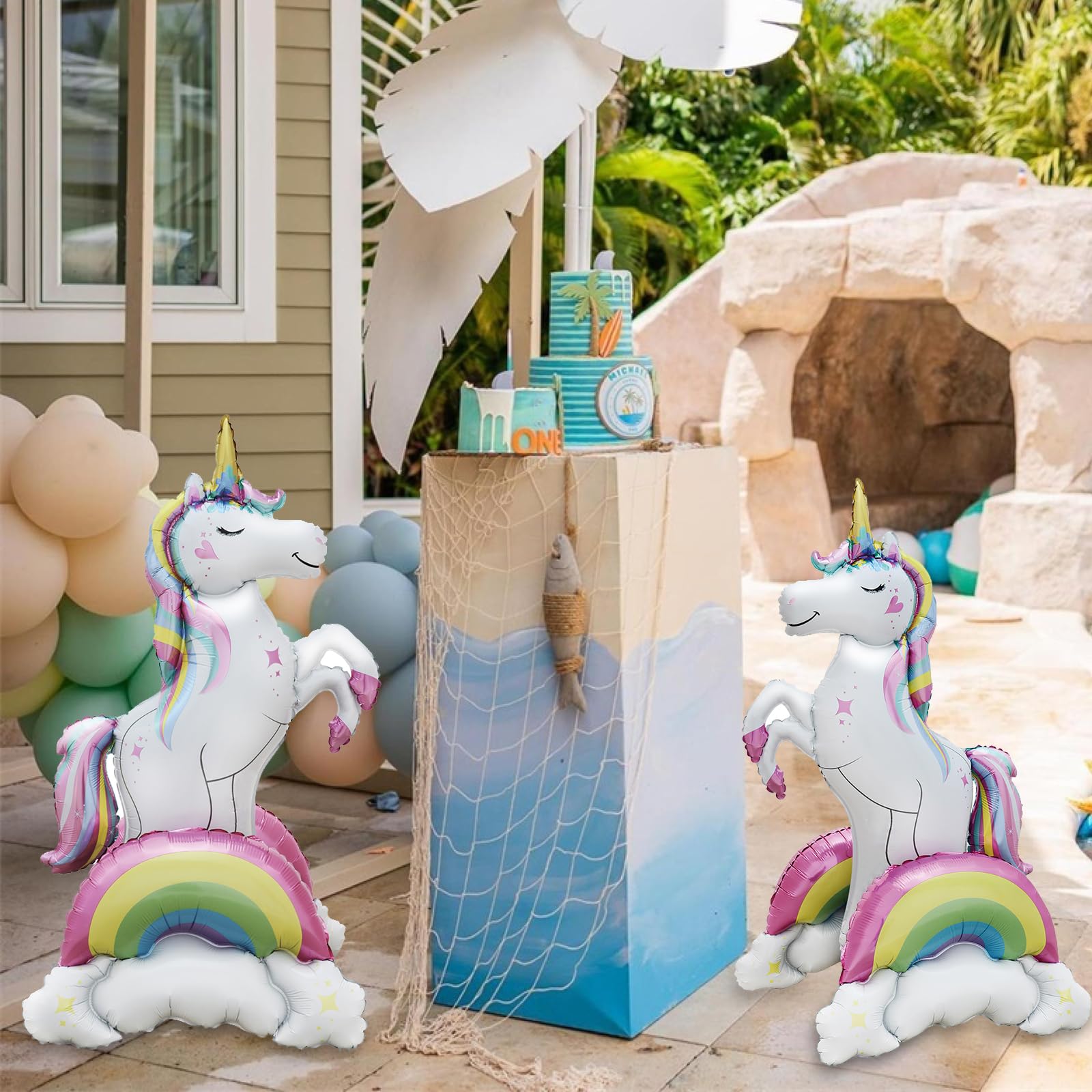 2-Pack Unicorn Foil Balloons – 26-Inch Self-Standing Birthday Decor For Parties & Baby Showers