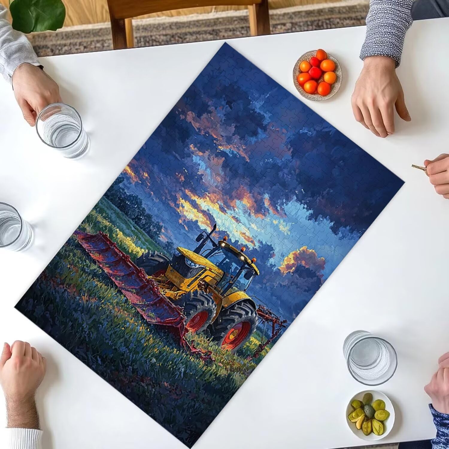 1500 Pezzi di Puzzle, Trattore1500 Pezzi di Puzzle per Adulti, Regalo di Anniversario, Regalo di Natale, Decorazione Della Casa, Prevenzione Della Degenerazione Cerebrale Negli Anziani v-821