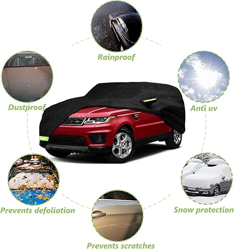 Miniatura 6 de YIXIN Funda impermeable para automóvil Land Rover Range Rover SWB 2009-2022, ajuste personalizado, correa 100% impermeable a prueba de viento y