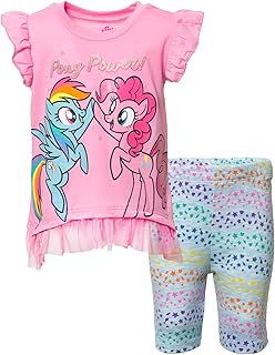 Girls Short Sleeve T-Shirt and Bike Shorts Set - Buy now