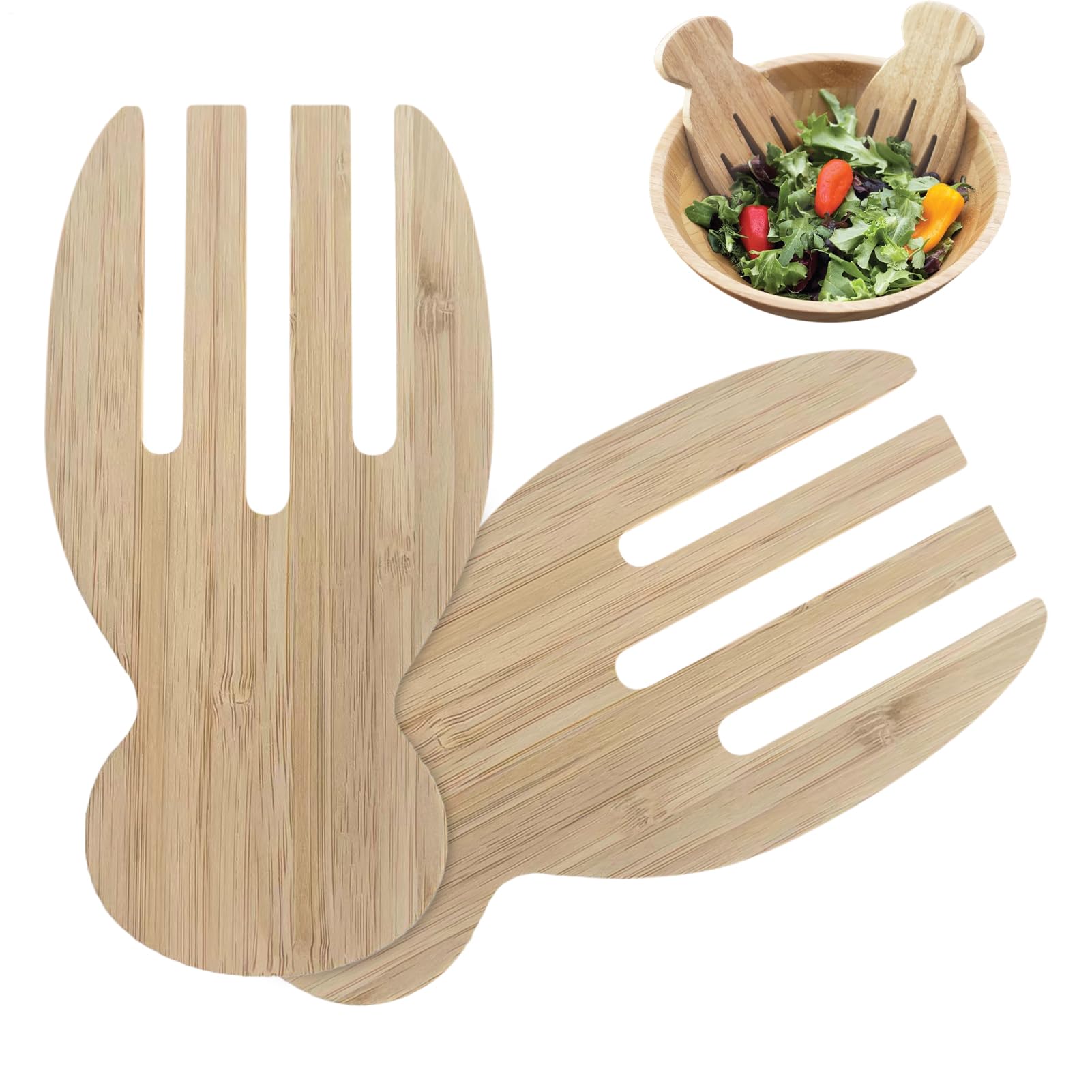 Salad Servers, Kitchen Cooking Tossing Tools - Salad Tosser,for Parties Weddings Family Dinners Gatherings Holiday