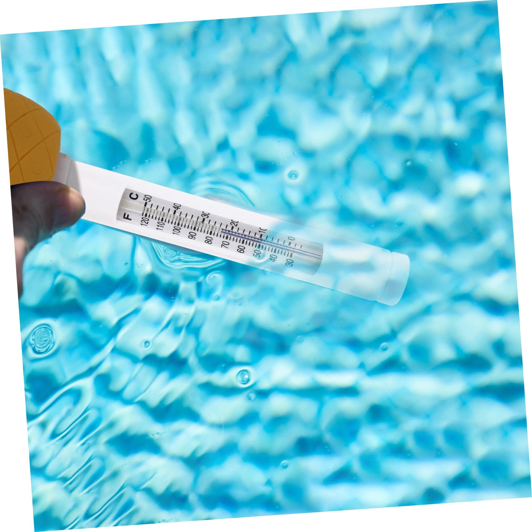 Toyvian 2 Stück Schwimmendes Poolthermometer Cartoon Pineapple Design Präzises Wasserthermometer für Innen und Außenschwimmbäder Fischteiche und Celsius Fahrenheit Anzeige für Dekoration