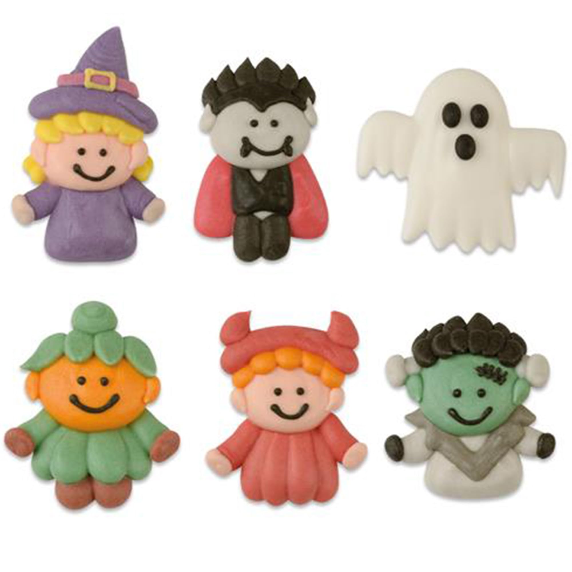 Günthart Monster Mix | Halloween Figuren | Fasching | Karneval | Tortendeko | süße Monster | lustige Monster | Zuckerfiguren | essbar | 72 Stück