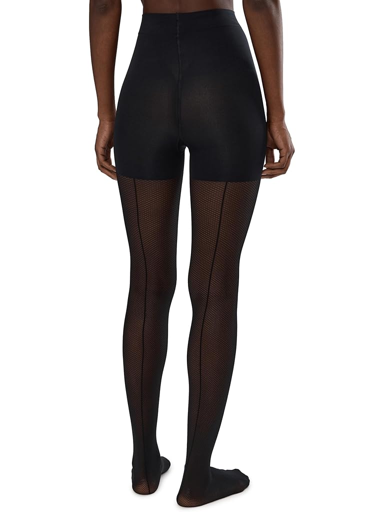 Black Wolford Backseam Illusion Control Top Tights