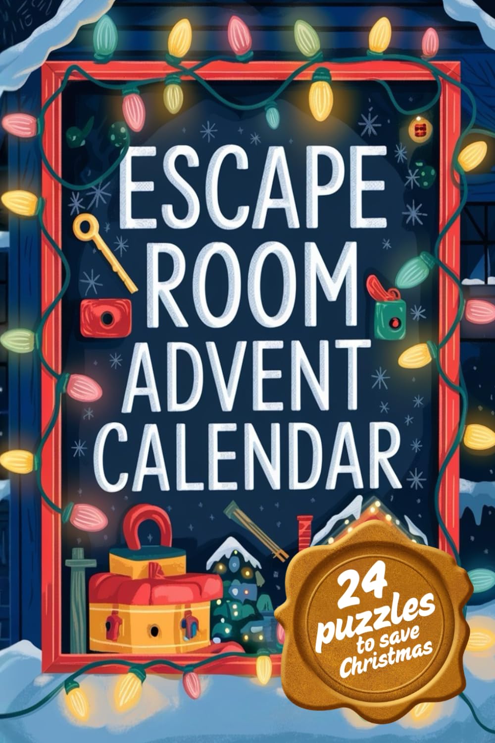 Escape Room Advent Calendar Book: 24 Days of Enchanting Storybook Puzzles and Riddles to Save Christmas with Fun Holiday Challenges for Kids and Family
