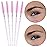 Tbestmax 300 Disposable Mascara Wands Spoolies Eye Lash Brush for Eyebrow/Eyelash Extension Pink