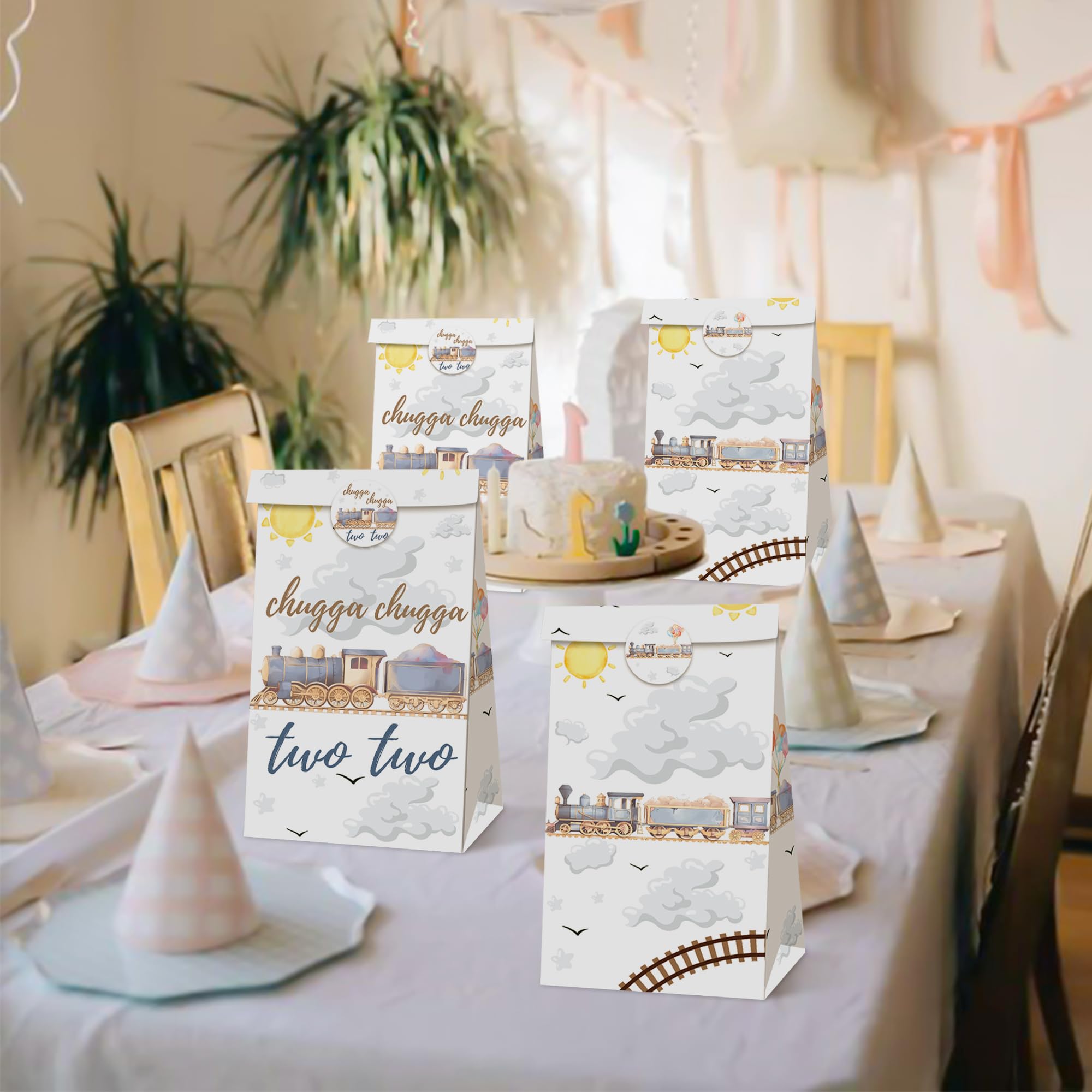 12 pcs tarin party supplies sacchetti di bomboniere per feste in treno caramelle goodies trattare sacchetti per la decorazione della festa chugga chugga two two choo choo im due compleanno