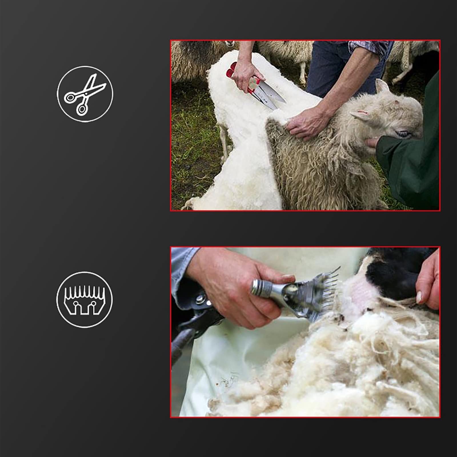 Esquiladoras para ovejas, Tijeras eléctricas, tijeras de lana ajustables 6 velocidades, , máquina corte multifunción for ganado para caballos, ovejas, alpacas y cabras