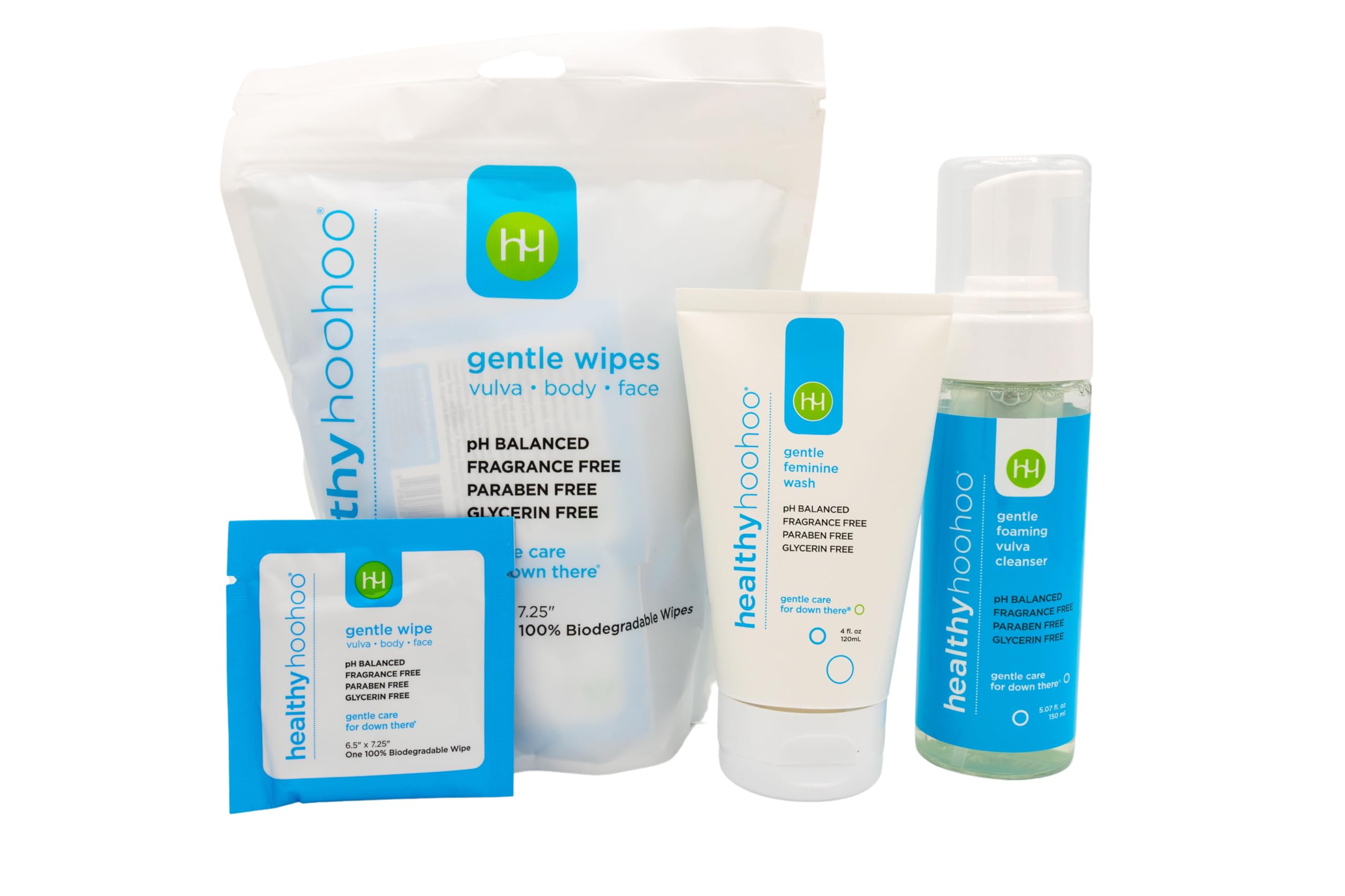 Gentle Care For Down There Gentle Feminine Wash 100 Flushable Gentle Wipes Gentle Foaming Vulva Cleanser
