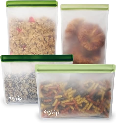 Miniatura 7 de rezip Bolsa de almacenamiento de alimentos reutilizable de 8 tazas  Sin BPA, grado alimenticio, a prueba de fugas, apta para congelador y