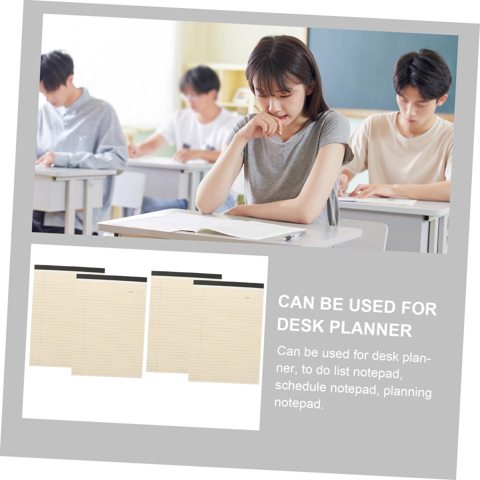 4 Sztuki Legal Notepads Tearable Lined Notebooks Lightweight Office School Memo Pads for Daily To-do Lists And Notes