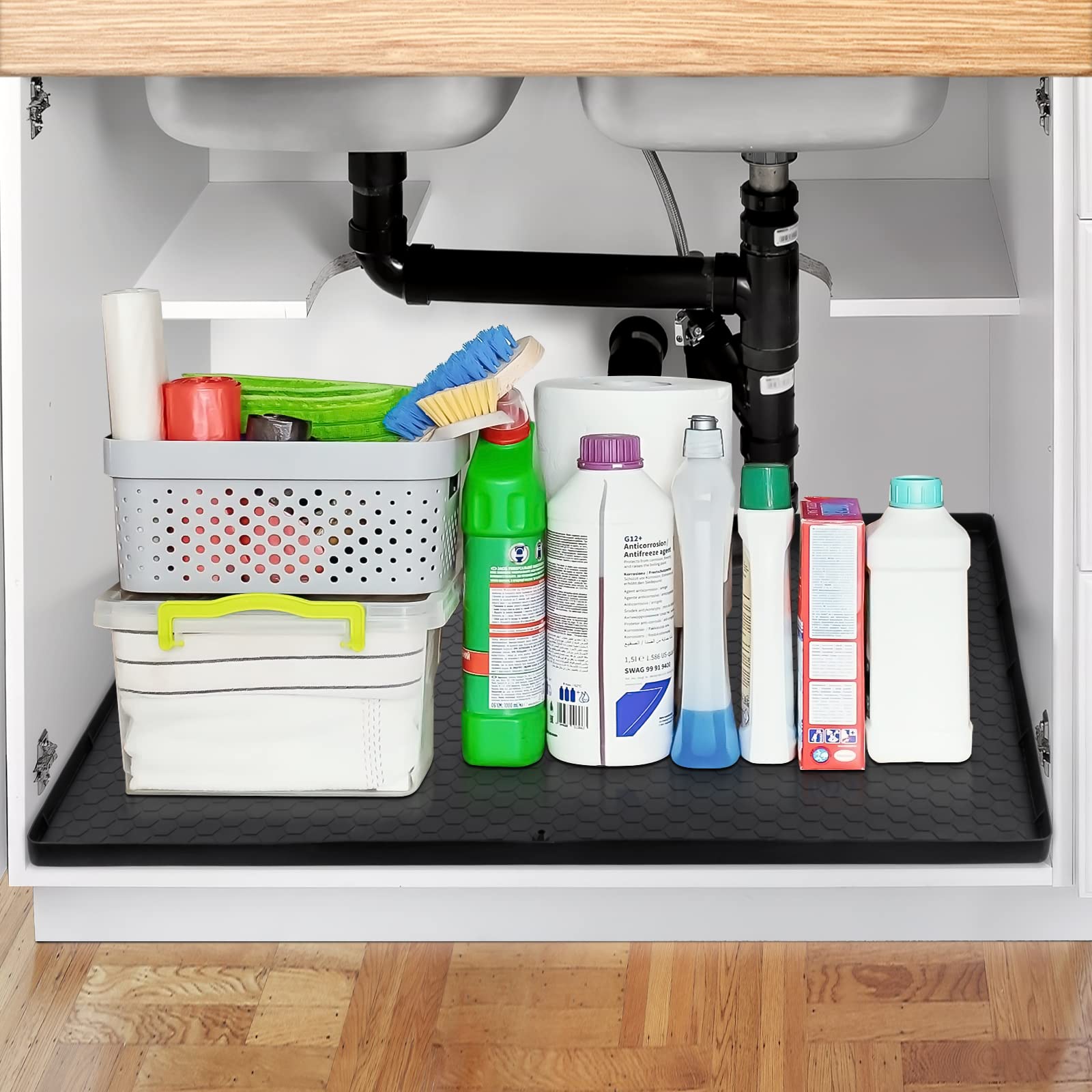 Niciksty Tapis de Protection pour sous évier de Cuisine et Armoire pour