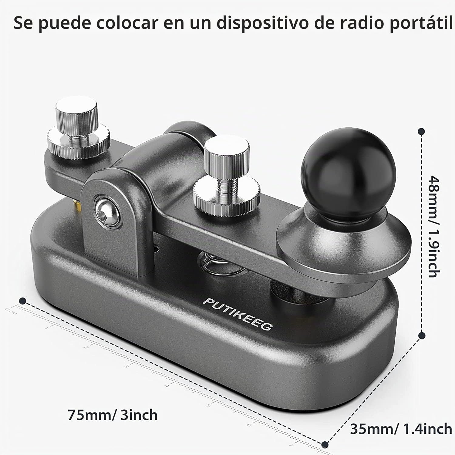 Putikeeg CW manipulador morse,llave recta código morse ,radioaficionados equipos,ham radio manipulador telegrafo,llave telégrafo.