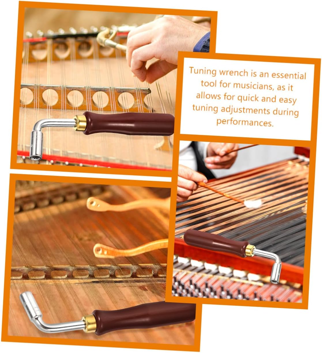 UPKOCH 2pcs Dulcimer Tuning Tool Piano Tuning Wrenches Melody Tool for Autoharp