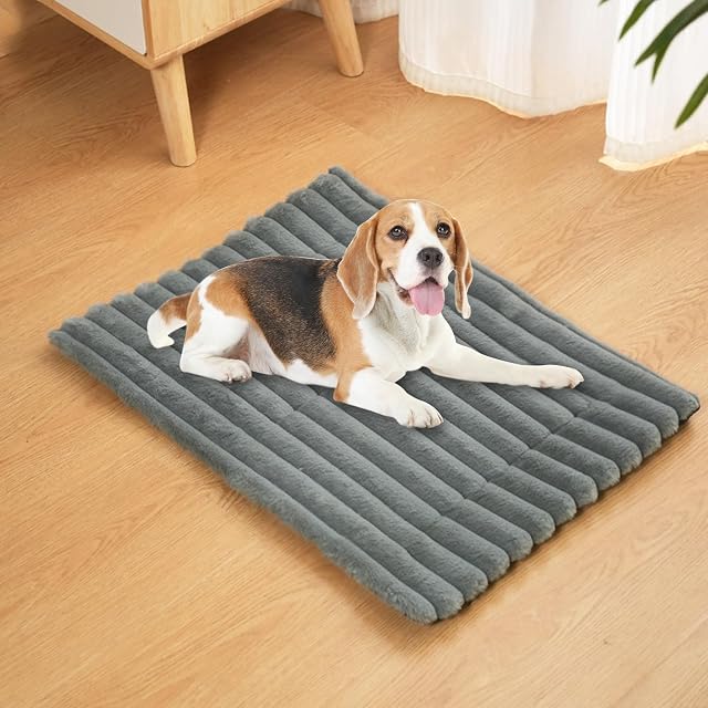 Foto 5 de 7 de Colchón de Cama para Jaula de Perro, Tapete de Cama de Forro Polar para Mascotas, Suave