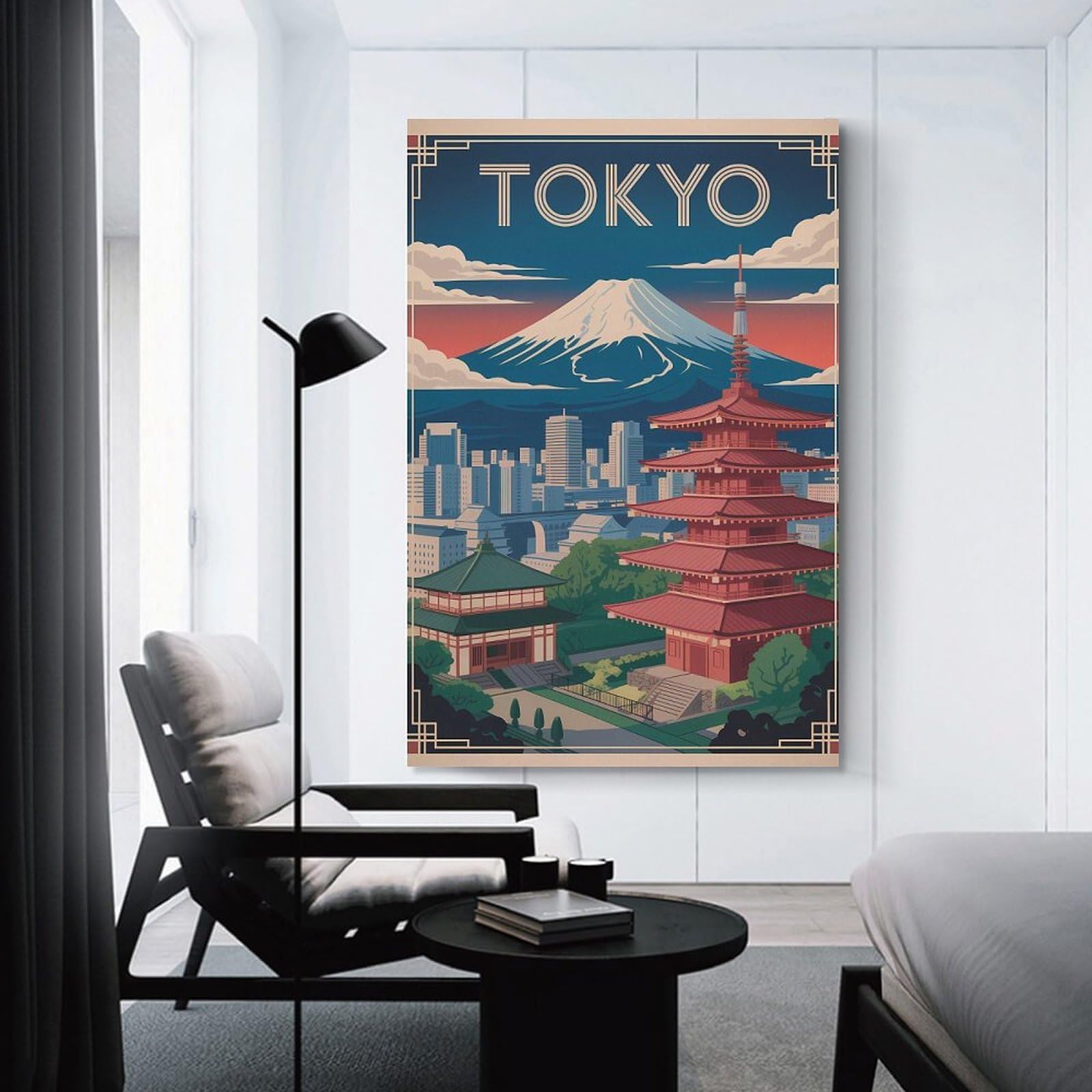 Junmoney Tokyo Travel (5) Room Decor Wall Art 20x30inch(50x75cm), for Art Walls, Layered Displays Or Homes, Wall Decor Suited to Curated Displays