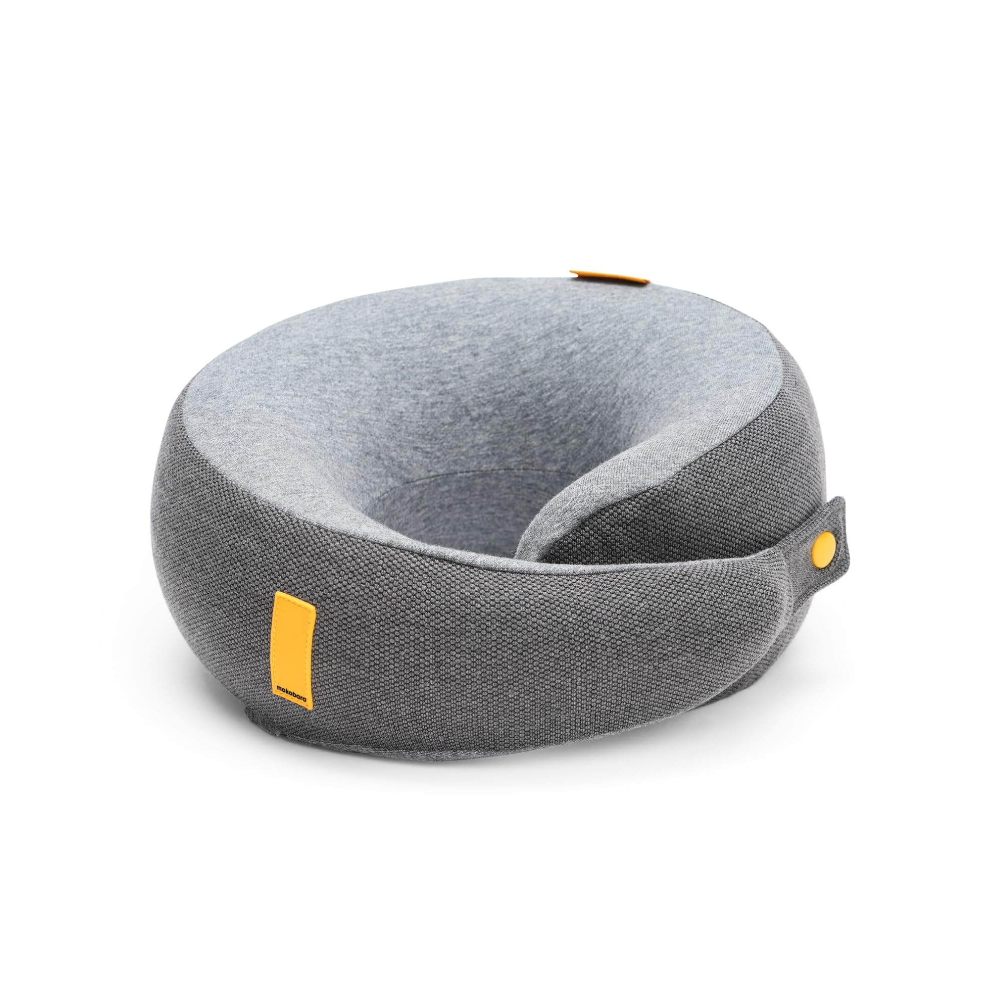 MOKOBARA The Travel Pillow Pure Memory Foam Neck Pillow, Comfortable and Breathable Cover, Machine Washable, Airplane Travel Kit (Seize The Gray)-image-16