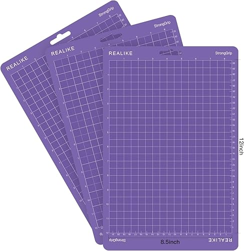 Miniatura 9 de REALIKE Alfombrilla de corte para Cricut Joy Xtra de 8.5 x 12 pulgadas (2 agarre estándar, 2 LightGrip, 2 StrongGrip 6 alfombrillas), variedad de
