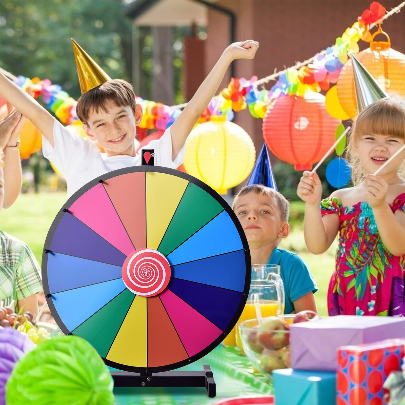 RELAX4LIFE Gioco Ruota della Fortuna (Φ60cm 14 Slots,Modello 2)