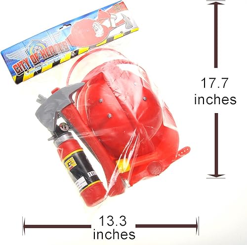 Miniatura 7 de PowerTRC Fireman Gear - Set de juego para niños con casco y accesorios  Divertido juego de disfraz para niños a partir de 3 años  Gran regalo para