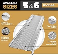 Vista 3 de Micromesh 5 pulgadas Gutter Guards Leaf Protection, 1 Pies Paquete de muestra Bronce oscuro, Malla de acero inoxidable, Cubiertas de canalón
