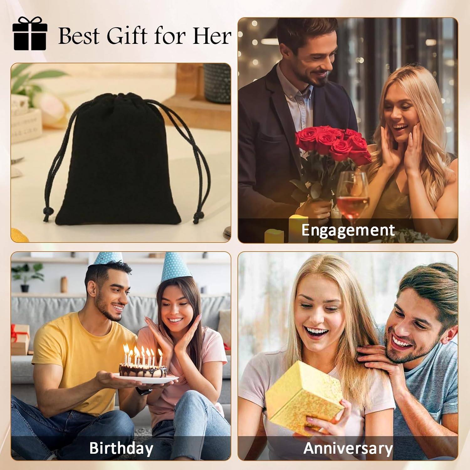 1.2CT Princess Cut Engagement Ring for Women, Wedding Promise Cubic Zirconia Band, Halo White Gold Plated Bridal Ring Set, Size 5-10 - Image 7