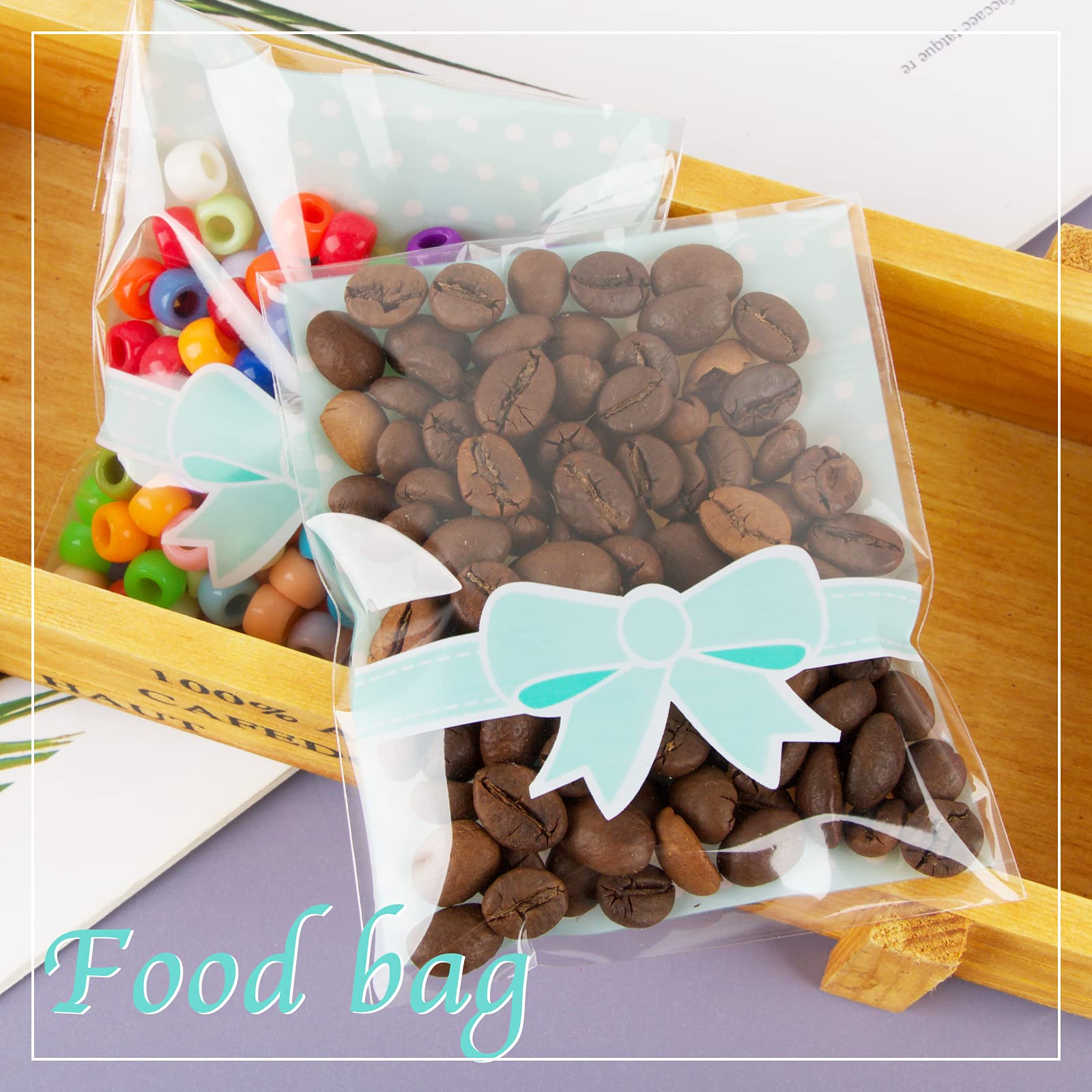 200 Stück Selbstklebende Keksbeutel 10x10 Cm - Durchsichtige Geschenktüten Für Süßigkeiten