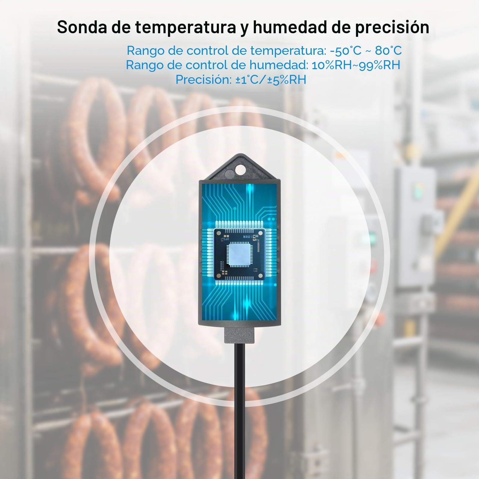 KETOTEK Controlador de temperatura y humedad, Digital termostato 220V Calentamiento Enfriamiento con Sonda, 10A De Salida Directa, para Incubadora Invernadero Reptil