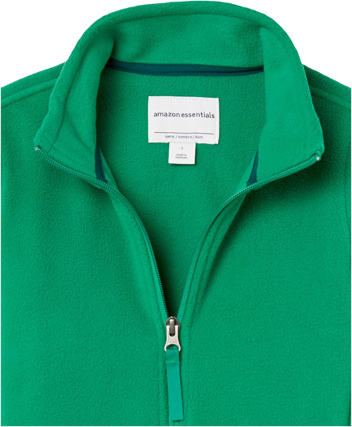 Amazon Essentials Boys and Toddlers' Polar Fleece Full-Zip Mock Jacket Polyester Kelly Green Small