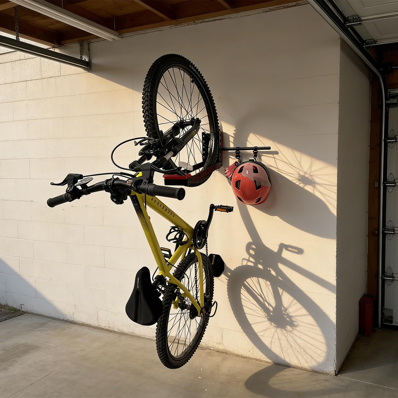 Faltbare Fahrradwandhalterung, Robuste Schwenkhalterung mit Anti-Rutsch-Pads, platzsparende Wandhalterung für Garagen und Häuser (2 Stück)