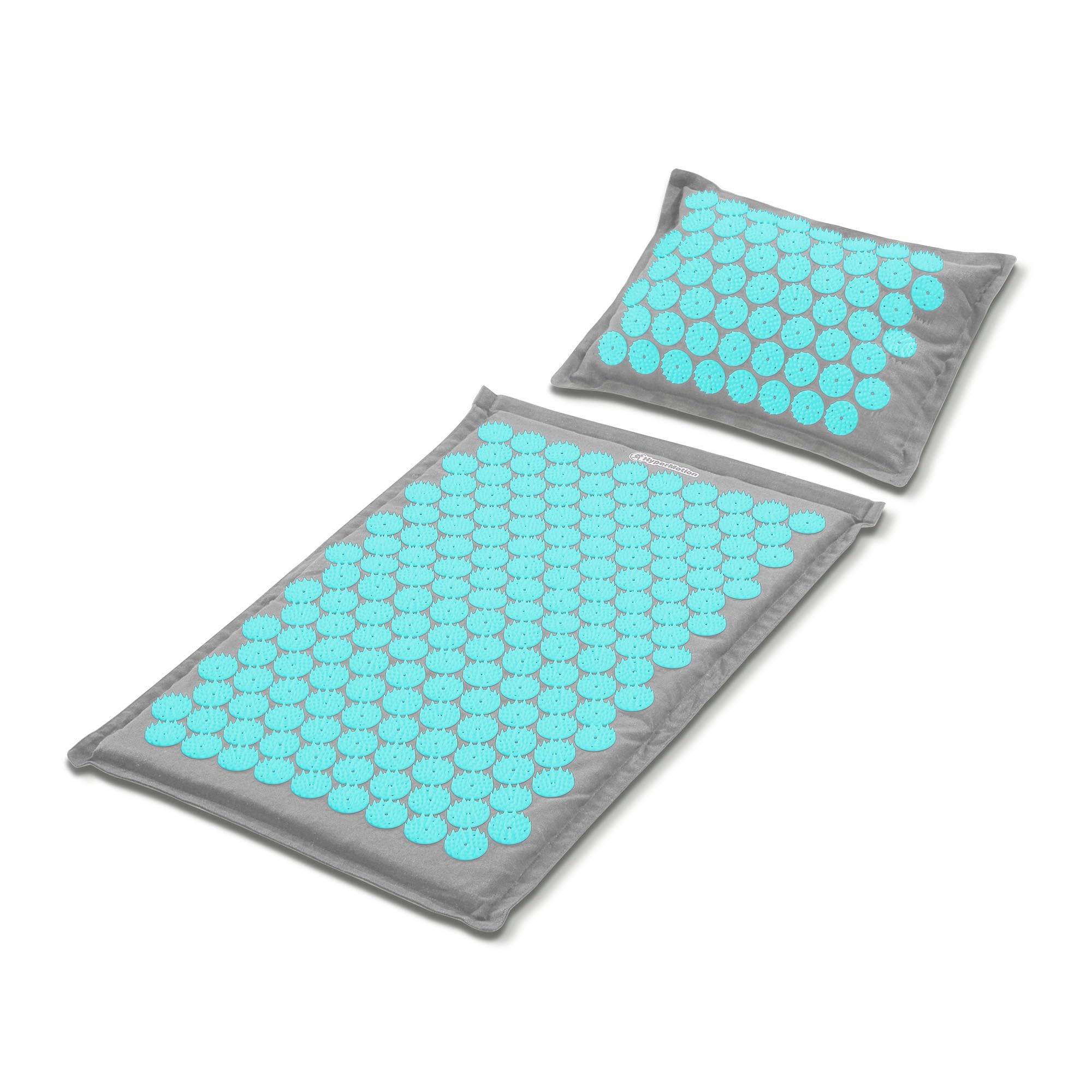 Hypermotion Tapis Agopressione ECO, Tappetino Champ de Fleurs 3-in-1 in Lino, Fibra di Cocco e Grano Saraceno - Allevia Mal di Schiena, Collo e Tensioni Muscolari - 7 182 Punti di Pressione