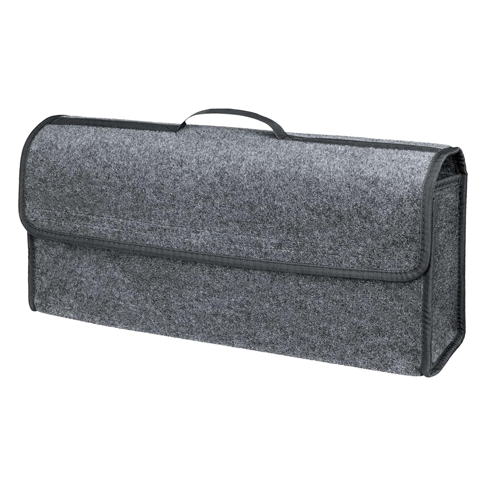 Vbgurr Gray 1Pc Car Boot Organiser, Boot Organiser Car With Lid Foldable For Storage Auto Tools & Interior Declutter - Suitable For All Vehicles (Gray)