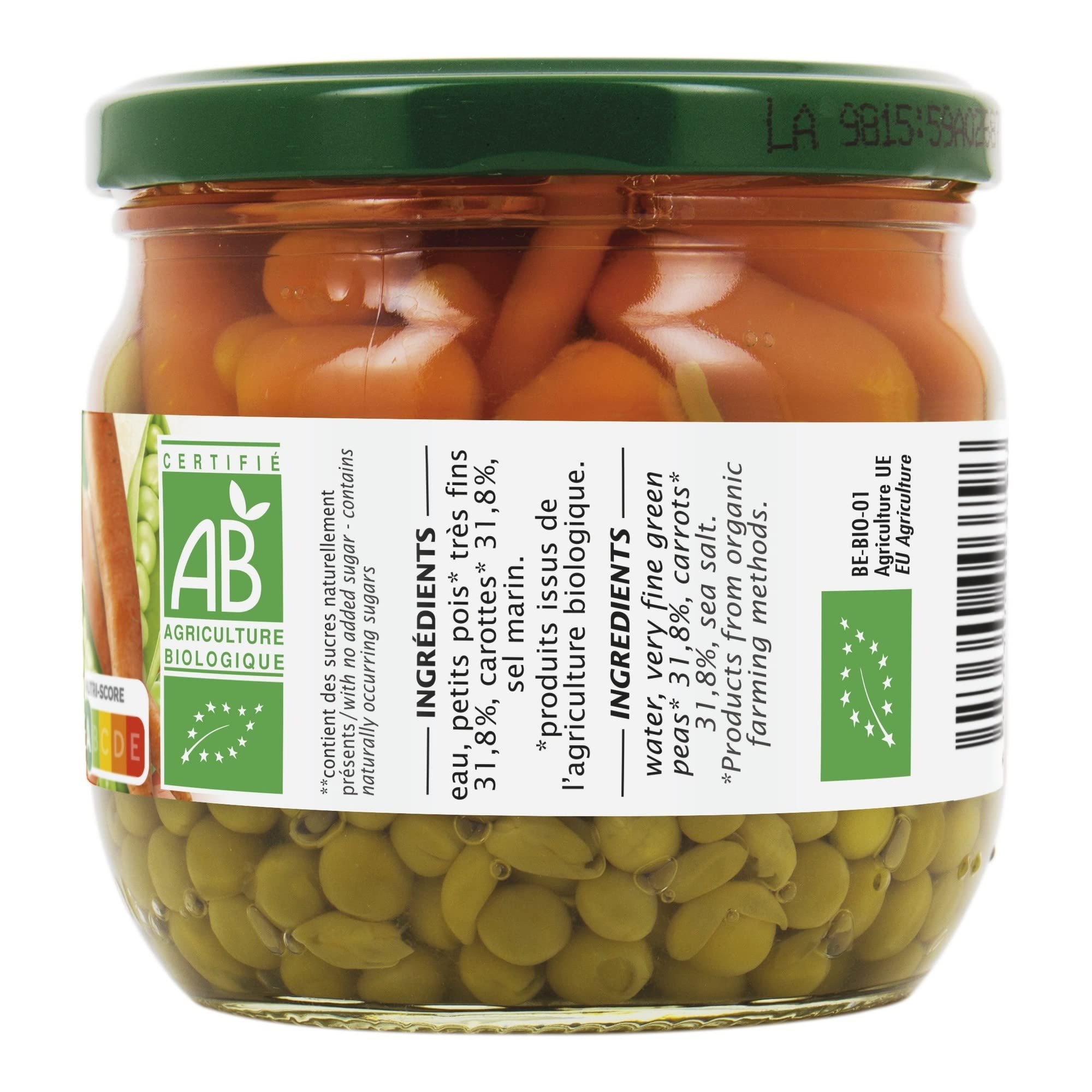Jardin Bio Petits Pois Carottes 330 g