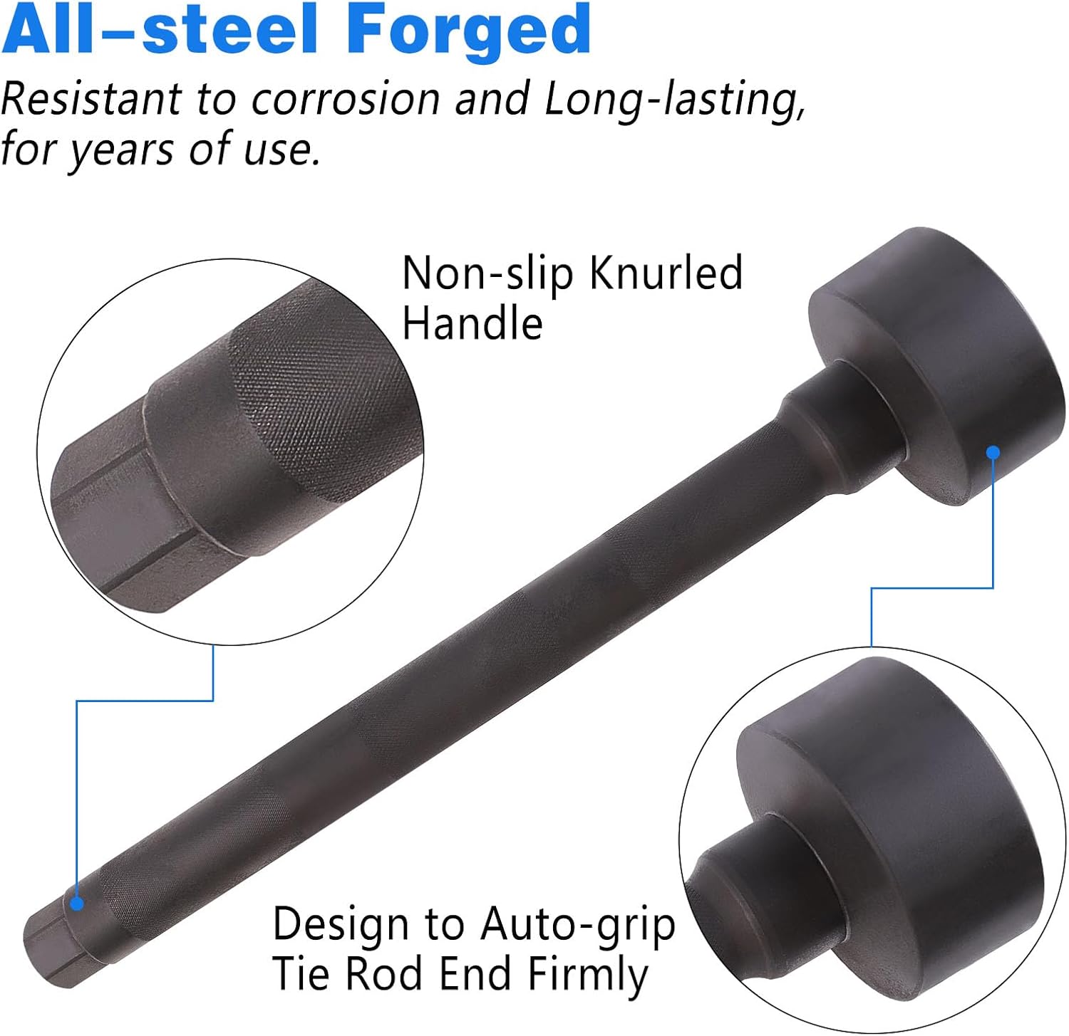 Inner Tie Rod Tool, 35 mm - 45 mm Universal Inner Tie Rod Removal Tool, 30 mm Drive Tube Tie Rods Tool, Heavy-Duty Steel Inner Tie Rod Puller for Vehicles