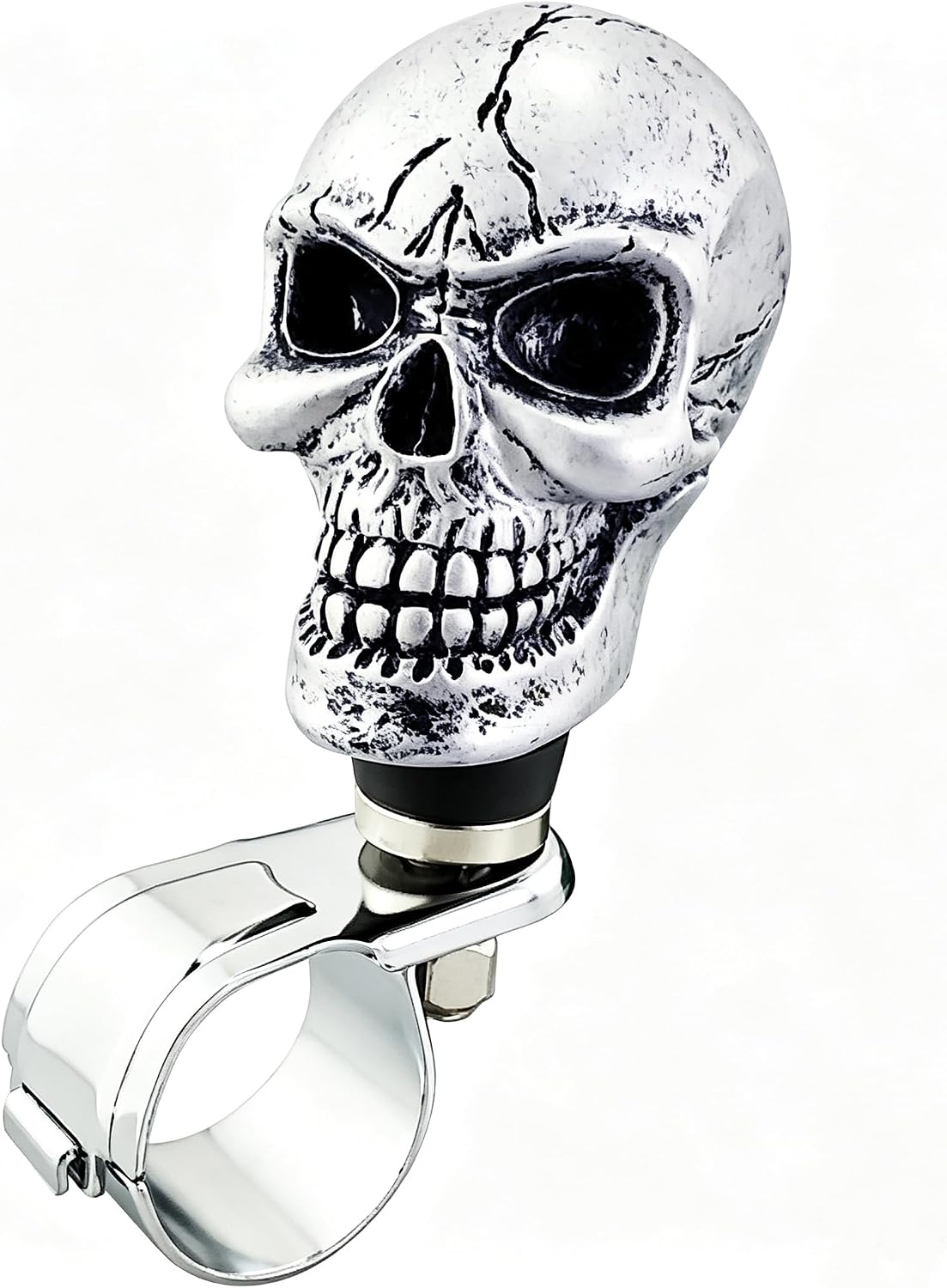 Lunsom Skull Suicide Knob, Resin Steering Wheel Spinner Power Turning Aid