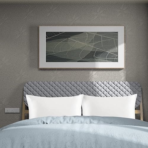 Miniatura 4 de Gealaek Paquete de 2 fundas de almohada de seda satinada para cabello y piel, con cierre de sobre, fundas de almohada de enfriamiento tamaño King 20