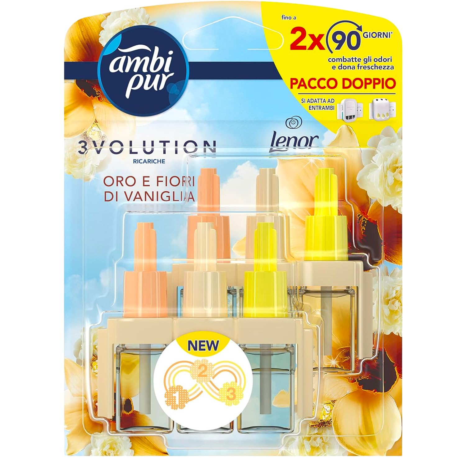 Ricariche profumatore elettrico per ambienti – Fragranza oro e fiori di vaniglia – 40 ml – Variazioni 4/8/12 Pezzi (4)