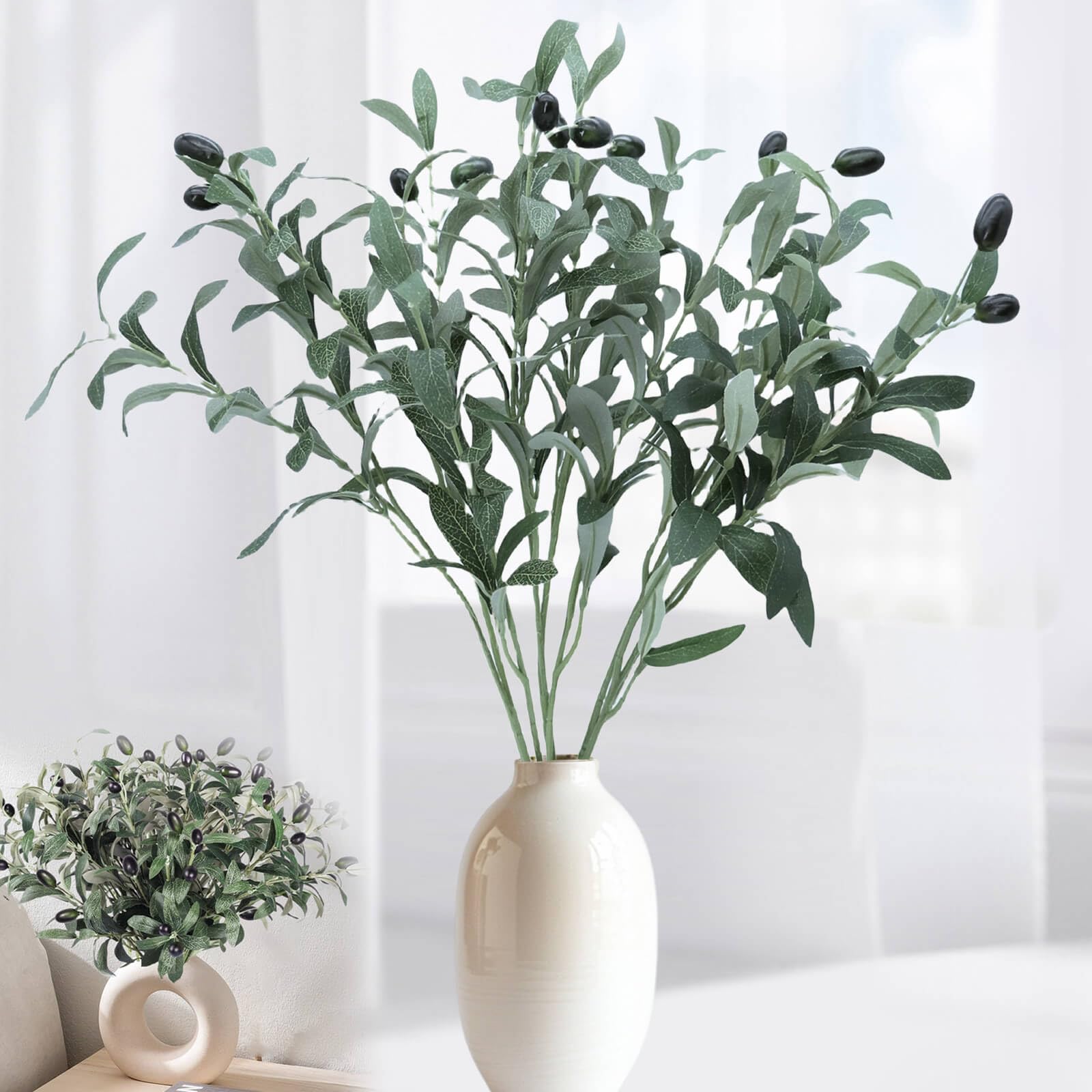 Eslibin 6PCS Artificial Olive Branch