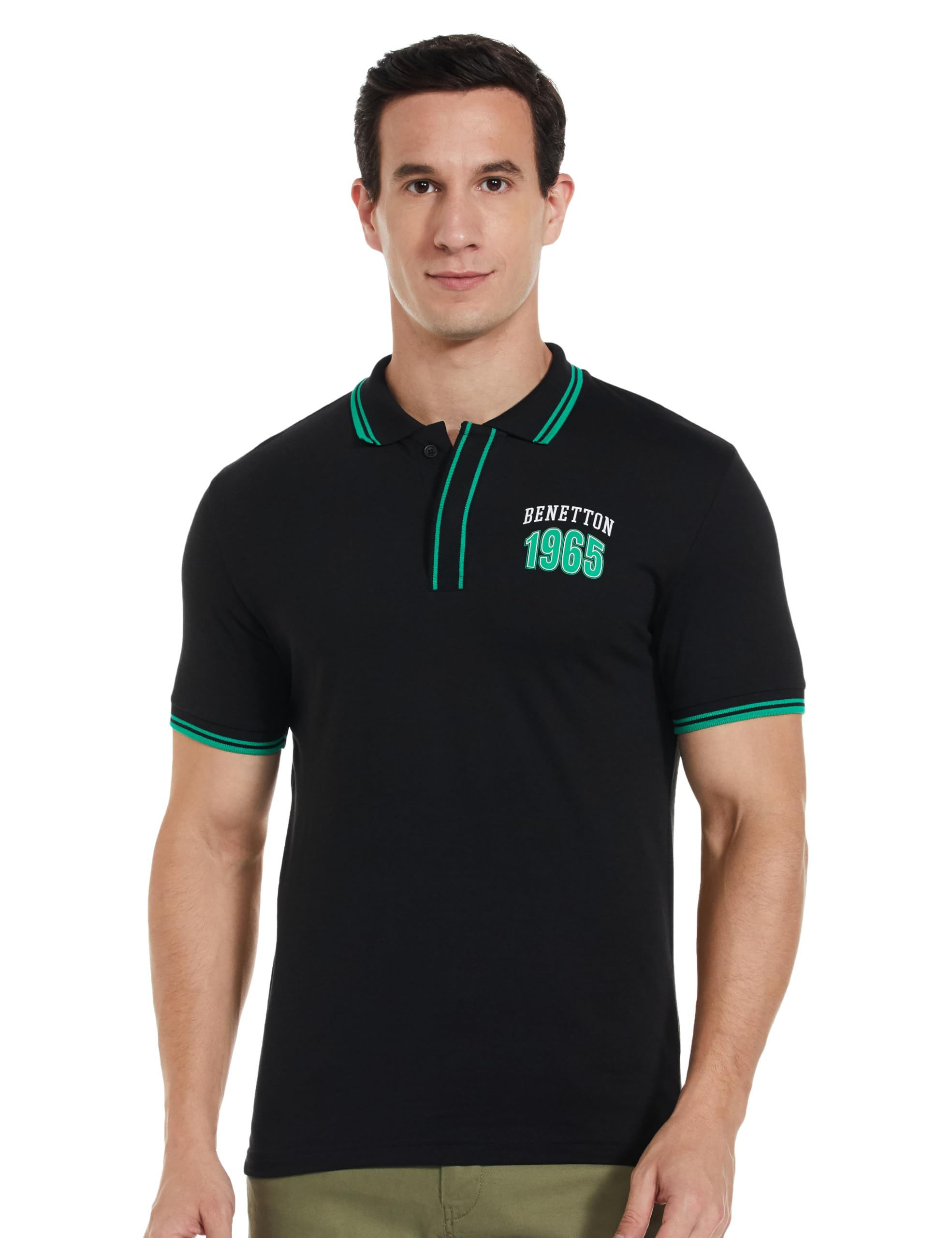 United Colors of Benetton Men's Solid Regular Fit Polo Shirt-picture-34