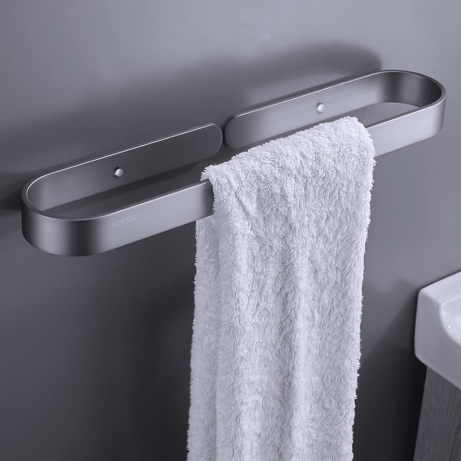 Chrome plated towel rack, Chrome1, 40 cm - Image 3