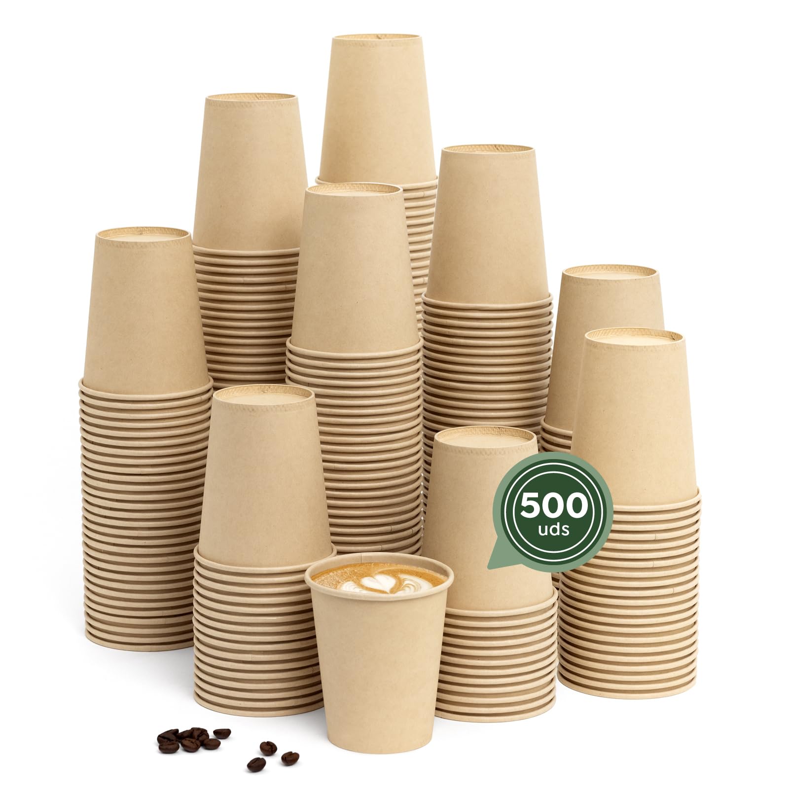 MAXI PRODUCTS - Vasos Café Desechables Kraft - Vasos Cartón - Vasos Desechables Catering - Vasos Café para Llevar - APTO BEBIDAS CALIENTES Y FRÍAS (120 cc, 200 unidades) — view 16