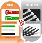 LELE LIFE Reusable Zip Ties 8 Inch, 120pcs Colored Zip Tie Heavy Duty Outdoor Small Cable Ties, Releasable Tie Wraps, Wire Ties Removable for Cord Management (8 Inch)