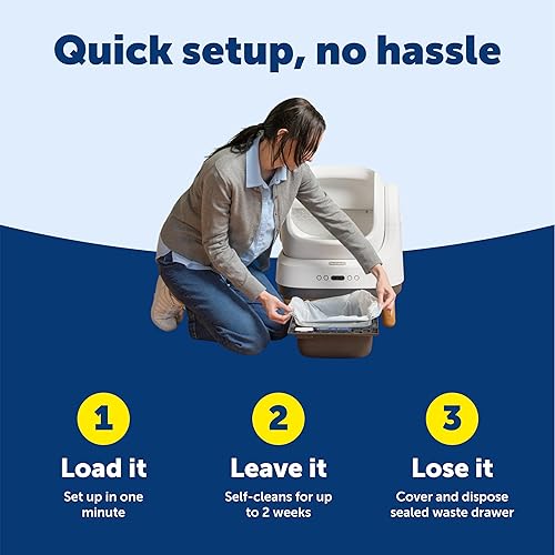 Miniatura 5 de PetSafe ScoopFree OpenSky - Caja de arena automática para gatos autolimpiante, limpieza manos libres, sistema de arena de control de olores, control