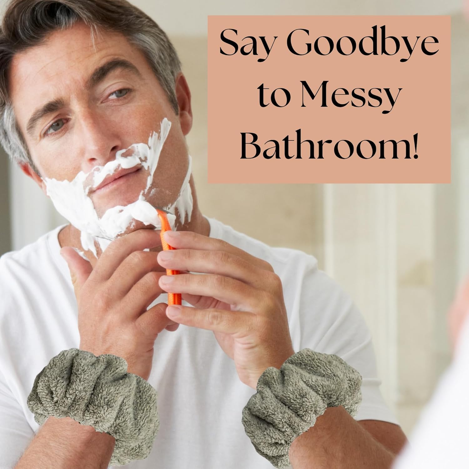 Wristbands for Washing Face Original Skincare 100% Cotton Face Most Absorbent & Stretchable Face Wash Bands Spa Wristbands USPTO Patented